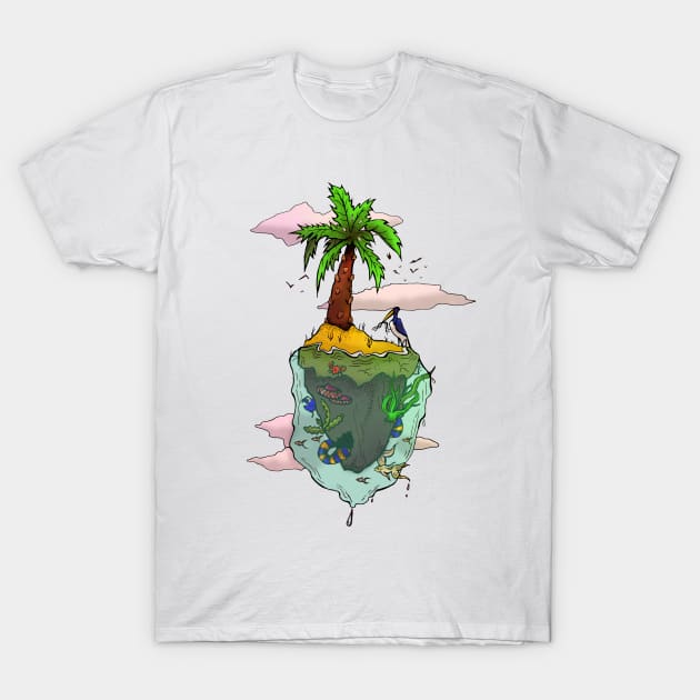 Floating Island T-Shirt by IndiasIllustrations